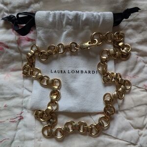 14k Gold Plated Link Necklace Laura Lombardi